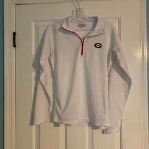 White UGA Quarter-Zip
